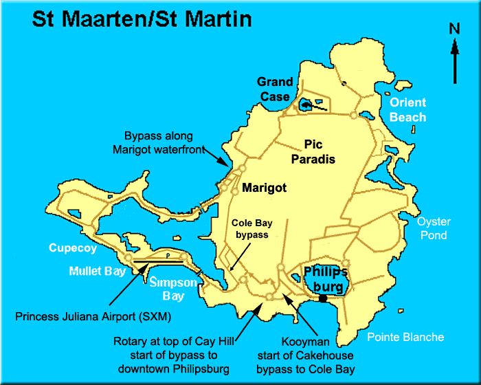 political Map of Saint Martin